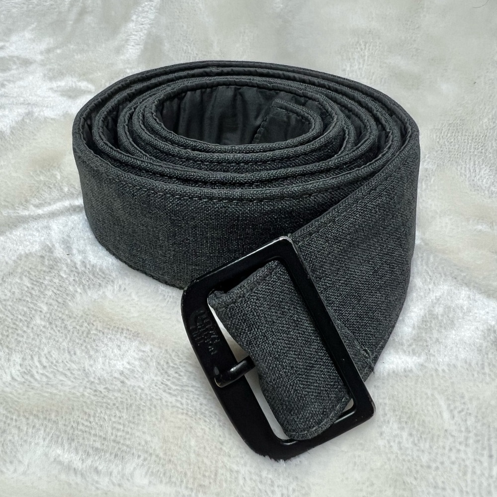 The North Face belt Dark Gray Fabric Belt with Black Buckle